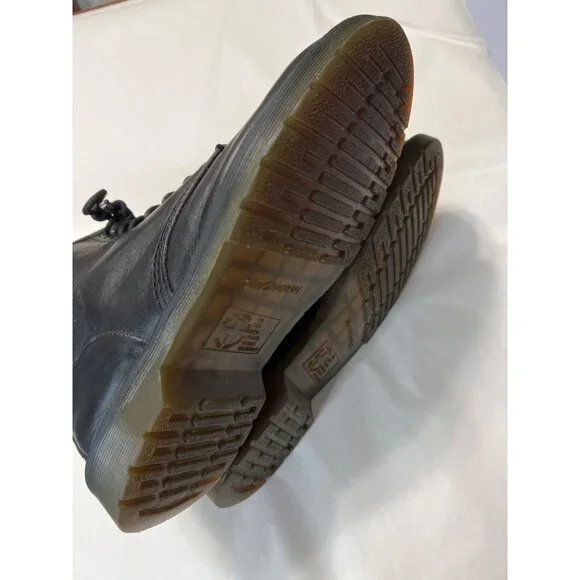 Dr Martens 1460 Black Leather 8-Eye Boots Mens 9 Womens 10 AirWair Sole 42 - Picture 6 of 10